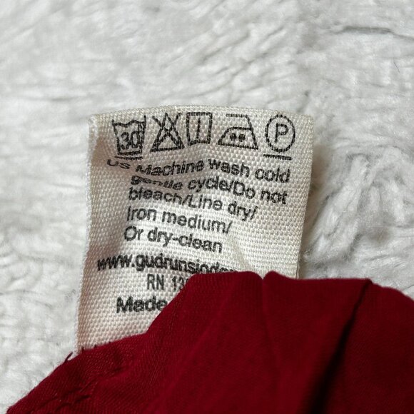 Gudrun Sjöden Women's Okarina Blouse Organic Cotton Embroidered Top Large Red - Picture 5 of 9